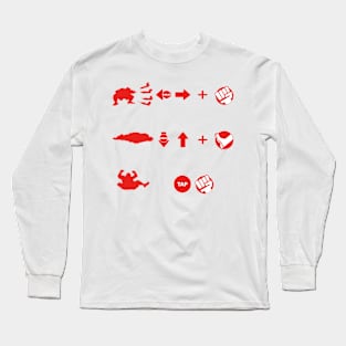 Street Fighter Moves - E.Honda Long Sleeve T-Shirt